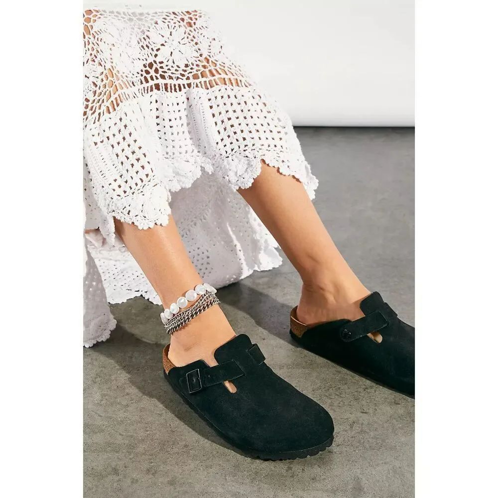 NWT Birkenstock Boston For Women - Soft Footbed Clogs -in Black Size 41 W-10 M-8